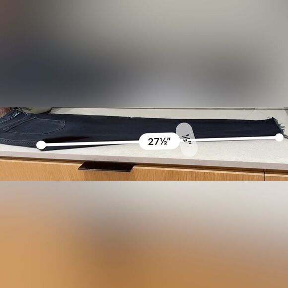 MOTHER The Looker High Waist Ankle Fray Last Call Dark Blue Jeans Size 30 - Picture 10 of 11